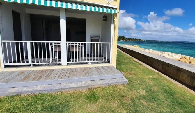 Appartement d'une chambre a Sainte Anne a 3 m de la plage avec vue sur la mer jardin clos et wifi
