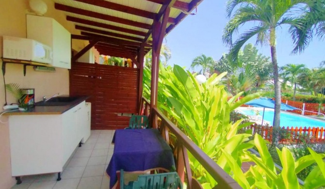 Maison d'une chambre avec piscine partagee jardin clos et wifi a Sainte Rose a 1 km de la plage