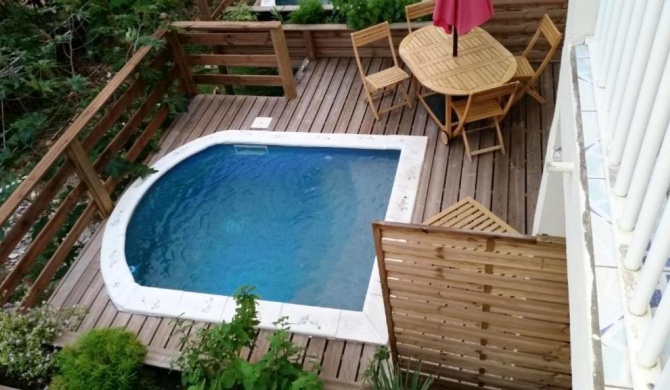 Maison d'une chambre avec piscine privee jacuzzi et jardin clos a Le Moule