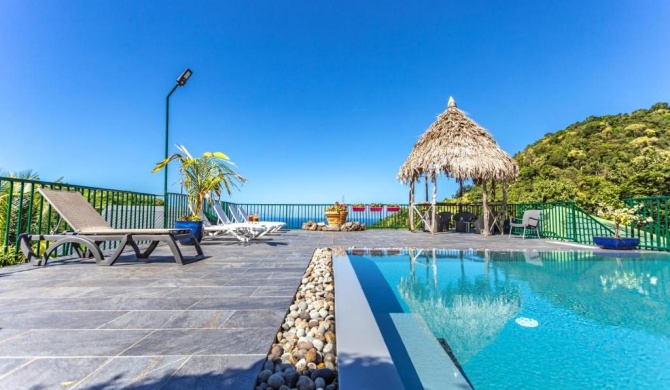 Villa d'une chambre avec vue sur la mer piscine partagee et spa a Deshaies a 6 km de la plage
