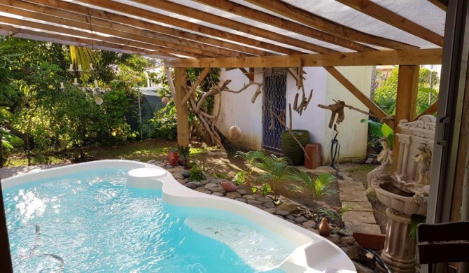 Appartement d'une chambre avec piscine partagee jardin clos et wifi a Le lamentin a 9 km de la plage