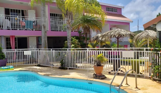 Appartement de 2 chambres avec piscine partagee jardin clos et wifi a Sainte Anne a 3 km de la plage