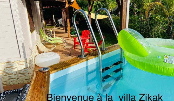 Lodge de 80 m2 élégant et paisible de style créole avec piscine