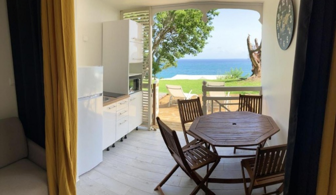 Studio avec vue sur la mer piscine partagee et terrasse amenagee a Le Diamant a 1 km de la plage