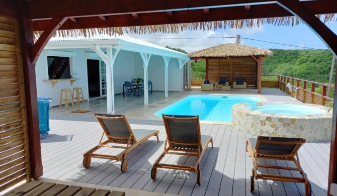 Villa de 3 chambres avec vue sur la mer piscine privee et jacuzzi a Le Marin
