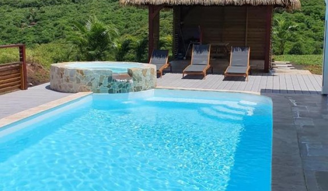 Villa de 4 chambres avec vue sur la mer piscine privee et jacuzzi a Le Marin a 3 km de la plage